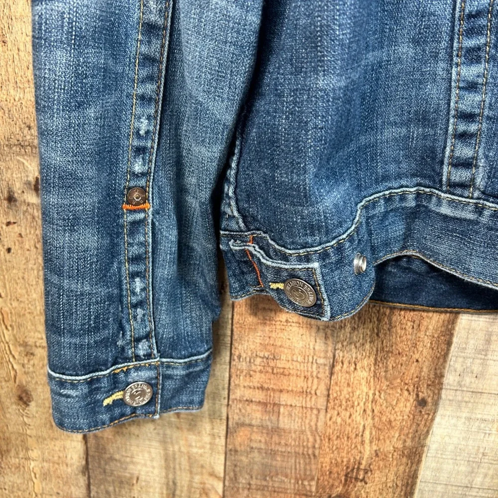 True Religion Johnny Denim Trucker Jacket Men's Size XXL Blue Wash Western